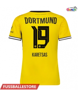 Günstige Borussia Dortmund Konstantinos Karetsas #19 Heimtrikot Damen 2026-27 Kurzarm